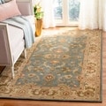 Handmade Heritage Kermansha Blue/ Beige Wool Rug (9'6 x 13'6)