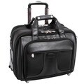 McKlein Chicago Black Nylon 17 in. Detachable-Wheeled Laptop Case