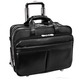 McKlein Roosevelt Black  Leather 17-inch Detachable-wheeled Laptop Case