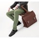 McKlein Halsted Brown Double Compartment 15.4-inch Laptop Briefcase