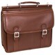 McKlein Halsted Brown Double Compartment 15.4-inch Laptop Briefcase
