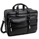 McKlein Black Clinton 17in. Detachable-Wheeled Laptop Case