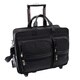 McKlein Black Clinton 17" Laptop Case with Detachable Wheels and Handle