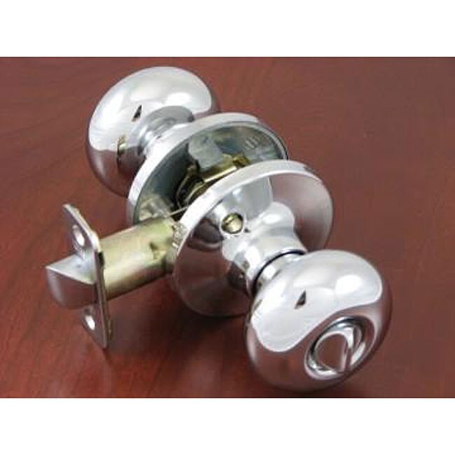 Polished Chrome Doorknob Privacy Set
