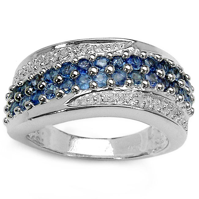 blue diamond ring overstock