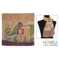 Cotton 'Elephant Family' Scarf (Thailand)