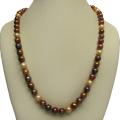 Multi-colored Chocolate Freshwater Pearl 24-inch Necklace (9-10 mm)