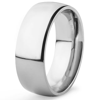 Men's Titanium Domed Polished Comfort Fit Band (8 mm)-Image