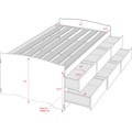 Black Twin 6-drawer Captain's Platform Storage Bed