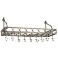 Antiqued Bookshelf-style 8-hook Pot Rack