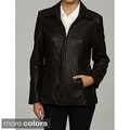 IZOD Women's New Zealand Lamb Leather Jacket