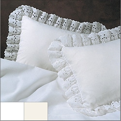 Ruffled Lauren Eyelet Cotton Blend Pillow Shams (Pack of 2)