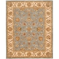 Handmade Heritage Kerman Blue/ Beige Wool Rug (9'6 x 13'6)