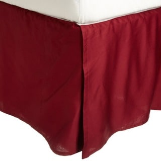 Luxor Treasures Egyptian Cotton Solid-colored Washable 15-inch Drop Length Bedskirt