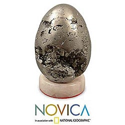 (>_<)  Pyrite 'Sparkling Egg' Sculpture (Peru)