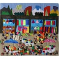 Applique 'Busy City Market' Wall Hanging (Peru)