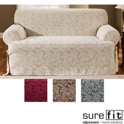 Scroll T-cushion Loveseat Slipcover-Image