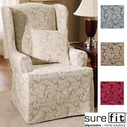 Scroll Wing Chair Slipcover-Image