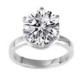 NEXTE Jewelry 14k White Gold Overlay Martini CZ Solitaire Ring