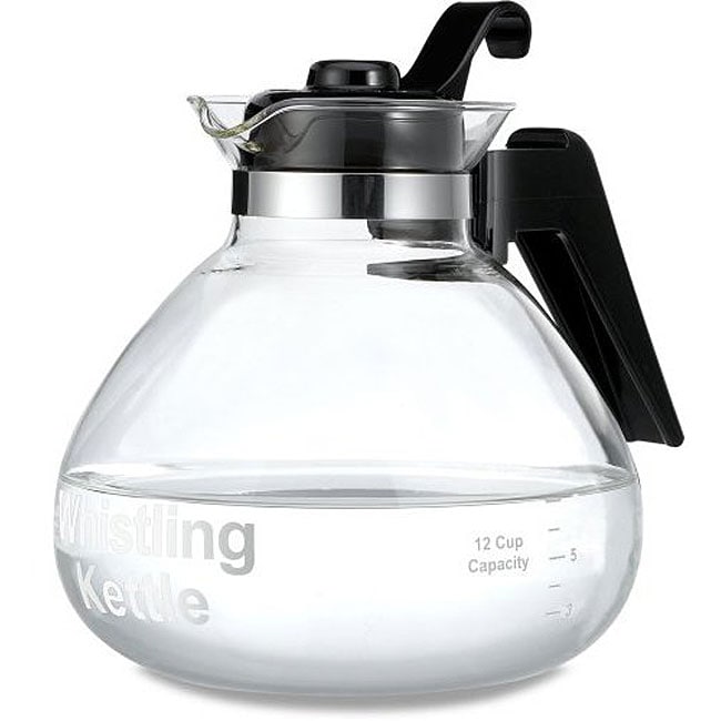 Glass 12cup Stovetop Whistling Tea Kettle 11900642