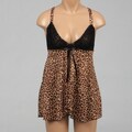 Illusions Animal Print Baby Doll Lingerie