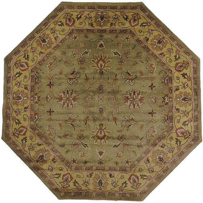 Handtufted Camelot Green Wool Rug (8' Octagon) Overstock Shopping