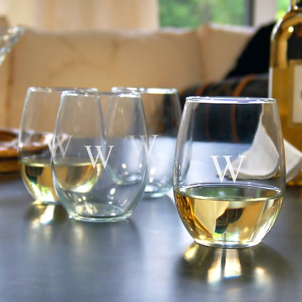 Personalized Stemless Wine Glasses (Set of 4) - 11923198 - Overstock