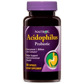 Natrol Acidophilus 100 mg Supplements (Pack of 4 100-count Bottles)-Image