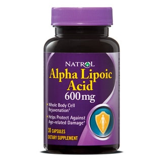 Natrol Alpha Lipoic Acid 600mg Pills (Pack of 3 30-count Bottles)