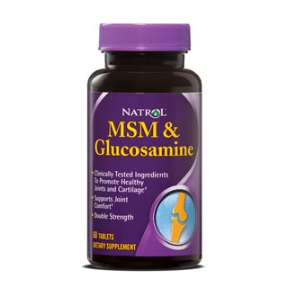 Natrol MSM/ Glucosamine Double Strength 500mg Tablets (Pack of 3 60-count Bottles)