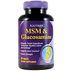 Natrol 90-count Double-strength MSM &amp; Glucosamine 500 mg Supplement (Pack of 3)-Image