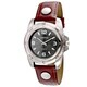 Timetech Men's Brown Leather Strap Silvertone Watch