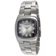 Timetech Men's Square Blue Dial Silvertone Bracelet Watch