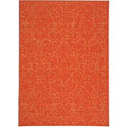 Low Price Safavieh Indoor/ Outdoor St. Barts Red Rug (4' x 5'7)