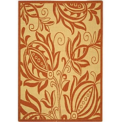Find Cheap Price Safavieh Indoor/ Outdoor Andros Natural/ Terracotta Rug (2'7 x 5')