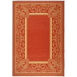Find Cheap Price Safavieh Indoor/ Outdoor Abaco Red/ Natural Rug (5'3 x 7'7)