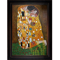 See Reviews Gustav Klimt 'The Kiss' Oversized Canvas Art
