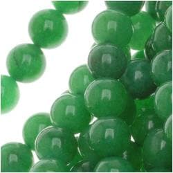 Beadaholique Green Candy Jade Round Bead 15.5-inch Strands (Pack of 2)