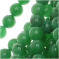 Green Candy Jade Round Bead 15.5-inch Strands (Pack of 2)