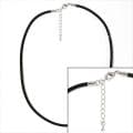 Black Satin Cotton 3.4-mm 20-inch Cord Necklaces (Pack of 2)