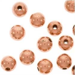 Genuine Copper Uniform 4mm Round Beads (Pack of 100)