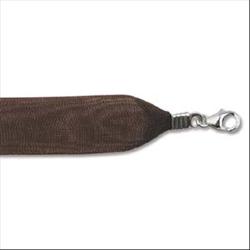 Brown Organza Sterling Silver Clasp 17-inch Ribbon Necklaces (Pack of 2)