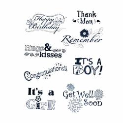 Autumn Leaves All-occasion Word Art Clear Stamps