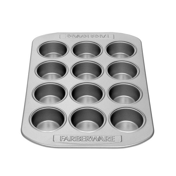 Farberware Nonstick Bakeware 12-cup Grey Mini Muffin and Cupcake Pan