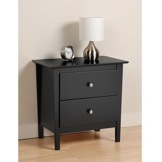 Bentley Black 2-drawer Nightstand