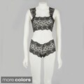 Stretch Lace Bra Top and Matching Cheeky Pants