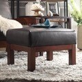 ETHAN HOME Hills Mission-style Oak and Olive Ottoman