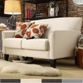 ETHAN HOME Uptown Peat Microfiber Suede Modern Loveseat