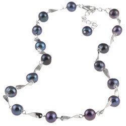 tahitian pearl tin cup necklace