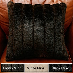 Huge Selection Faux Mink Fur Throw Pillow (Set of 2)